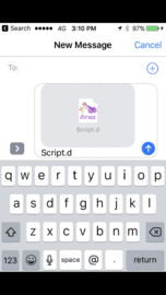 iDTracer attempting to send files via iMessage