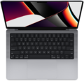 The MacBook Pro line was continued with the 13-inch with base chips, in addition to 14-inch (pictured) and 16-inch with Pro and Max chips.