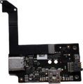 The front of the Wireless AWRT board, with the antenna attached.