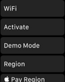 The Demo Menu when triggered in Settings.