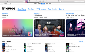 iTunes 12.6, displaying the Apple Music Browse tab.