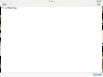 Main screen of iDTracer on iPad