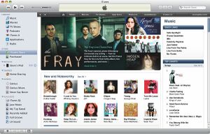 iTunes 9, displaying the iTunes Store.